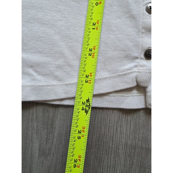 J. Jill Womens Perfect Pima Cotton Button-Side Top - Cream Size S - Picture 5 of 7